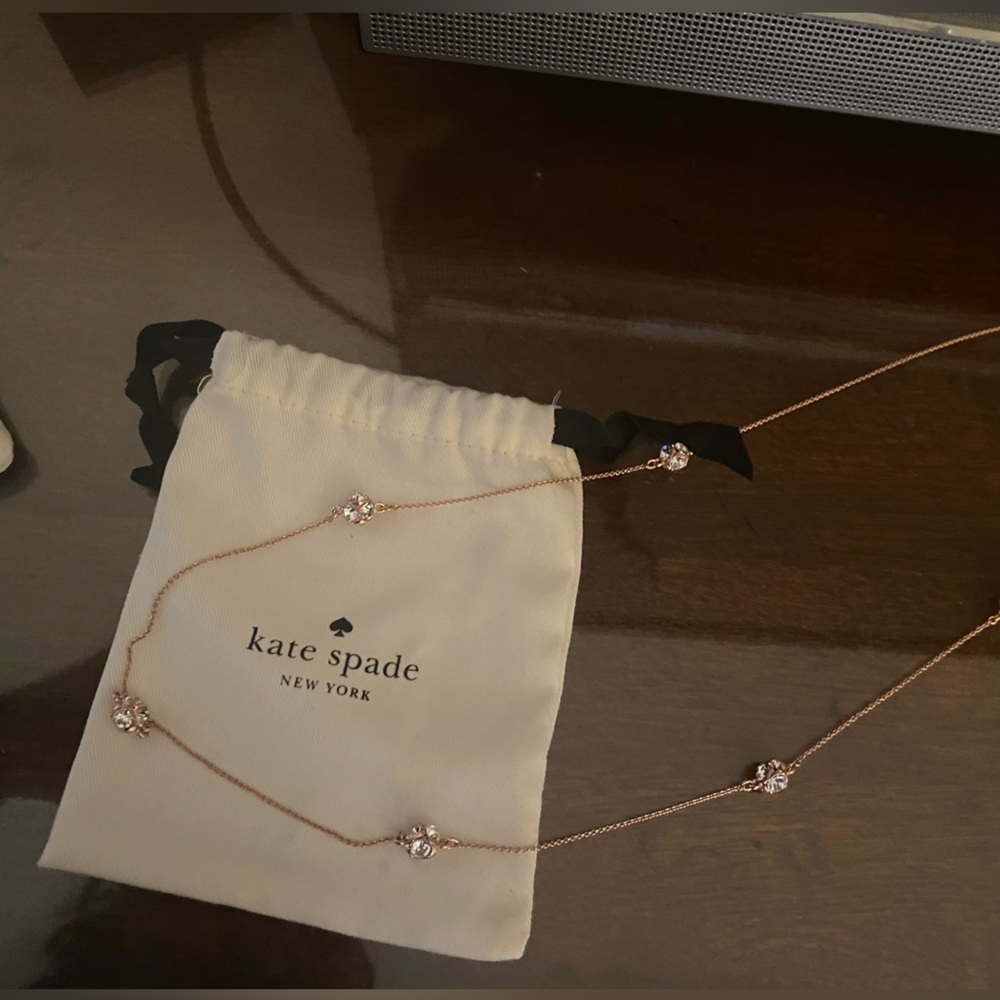 Kate Spade Rose Gold crystal necklace